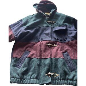 Vintage Maggie Lawrence Striped Button Up Jacket Women’s Size M Multicolor Wool